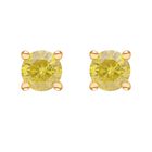 SGL zertifizierte I1-I2 gelbe Diamant-Ohrringe - 0,50 ct. image number 0