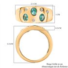 AAA Smaragd, Weißer Zirkon Ring, 925 Silber Gelbgold Vermeil, (Größe 17.00) ca. 0.61 ct image number 6
