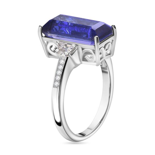 Tansanit-Farbe Quarz und Zirkon Ring - 4,75 ct. image number 5