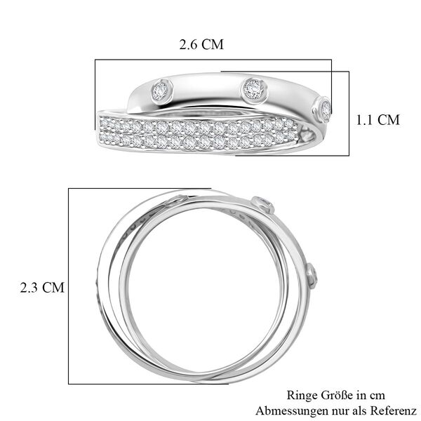 LUSTRO STELLA - Wei&szlig;er Zirkonia Ring 925 Silber rhodiniert (Gr&ouml;&szlig;e 19.00) image number 6
