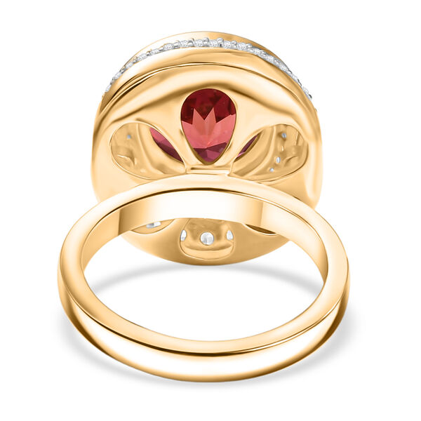D'Joy Labor Padparadscha Saphir und Zirkon Ring - 6,39 ct. image number 6