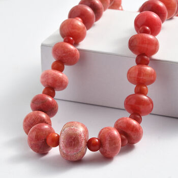 EVER TRUE Koralle Halskette ca. 45 cm Nickelfreies Messing platiniert ca. 500,00 ct.