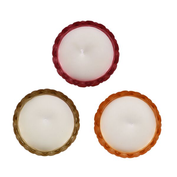 3er Set - Duftkerze Glass, je 50gr - 15 Std. Brenndauer - 3 ml &Auml;therische &Ouml;l, Erdbeere, Franz&ouml;sischer Kaffee, Pfirsichbl&uuml;tenhonig image number 6