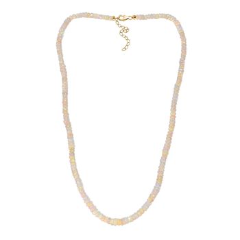 AA Nat&uuml;rliche, &auml;thiopische Welo Opal Halskette, 45+5 cm - 50 ct.