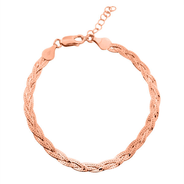 925 Silber ros&eacute;vergoldetArmband ca. 18 cm ca. 3,35g