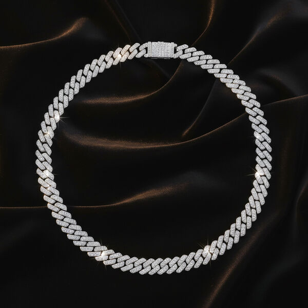 Wei&szlig;er Kristall Halskette ca. 50 cm Standard image number 1