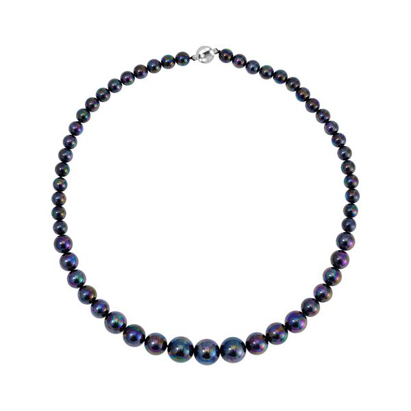 Tahiti Farbene Muschelkernperle Halskette ca. 50 cm Reiner Edelstahl image number 3