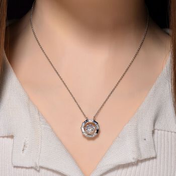 RADIANTA GRA zertifiziert Moissanit (D-VVS) Halskette ca. 45 cm 925 Silber rhodiniert ca. 1.88 ct