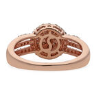 Champagner Diamant Ring 925 Silber Rose Vermeil image number 4