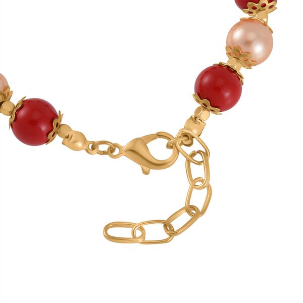 Gr&uuml;ne Muschelkernperle Schmuckset  Legierung vergoldet image number 8