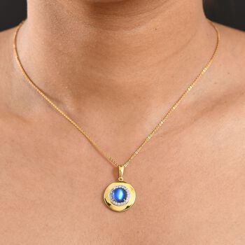 D'Joy Aurora Mondstein und Zirkon Anh&auml;nger - 2,61 ct.