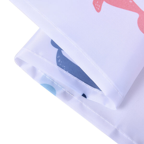 Duschvorhang mit 12 Haken und Wal-Muster, Wei&szlig; image number 1