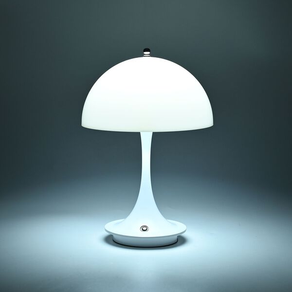 Kabellose Retro Pilz- Designerlampe  mit 3 Lichteinstellungen, wei&szlig; image number 9