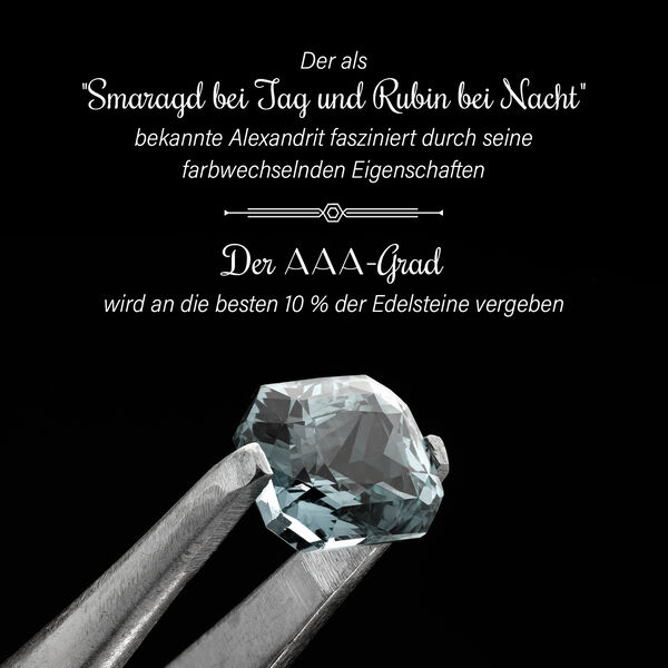 AAA Alexandrit und Diamant Ring in 585 Gold - 1,01 ct. image number 4