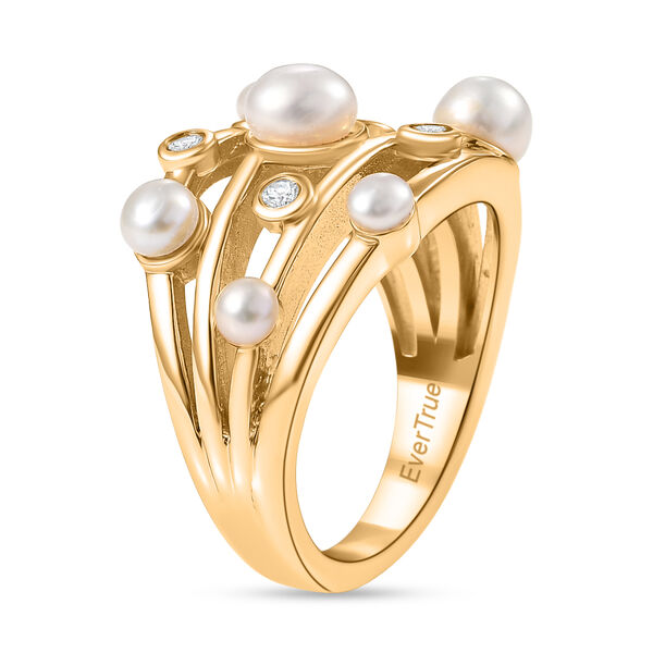 EVER TRUE Süßwasser Perle (5-5.5 mm) Ring Nickelfreies Messing (Größe 18.00) image number 4