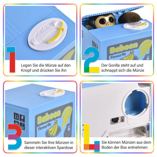 M&uuml;nzstehlende Gorilla Spardose image number 9