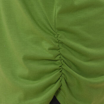 TAMSY luftiges Sommer-Shirt mit V-Ausschnitt, Einheitsgr&ouml;&szlig;e, Gr&uuml;n