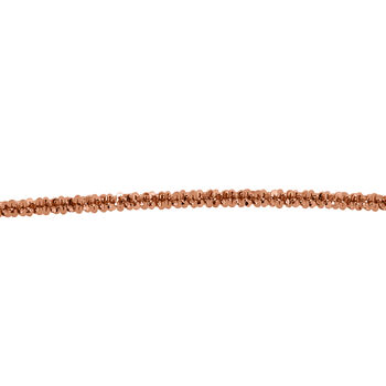 Diamantschliff Rockkette Armband 19cm in ros&eacute;vergoldetem Silber