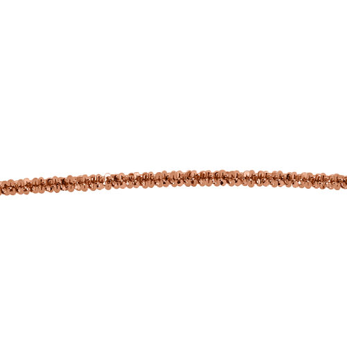 Diamantschliff Rockkette Armband 19cm in rosévergoldetem Silber image number 1