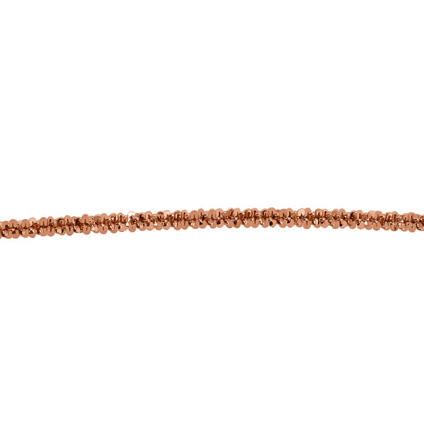 Diamantschliff Rockkette Armband 19cm in ros&eacute;vergoldetem Silber image number 1