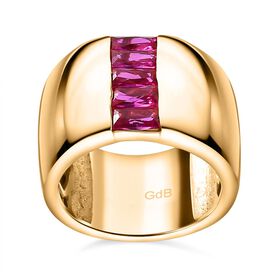 Roter Zirkonia-Ring - 1,08 ct.