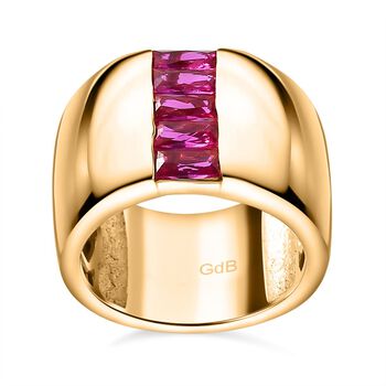Roter Zirkonia-Ring - 1,08 ct.