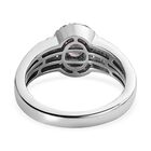 AA Lavendel-Spinell, Weißer Zirkon Ring, 925 Silber platiniert (Größe 18.00) ca. 1.19 ct image number 5