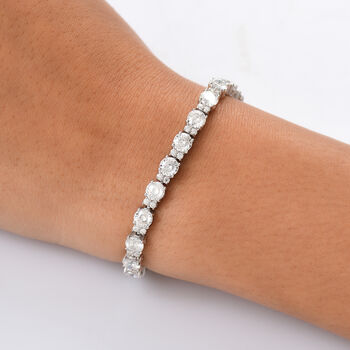 D&rsquo;Joy Moissanit Armband, 925 Silber rhodiniert