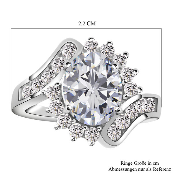 LUSTRO STELLA - wei&szlig;er Zirkonia-Ring - 5,05 ct. image number 6
