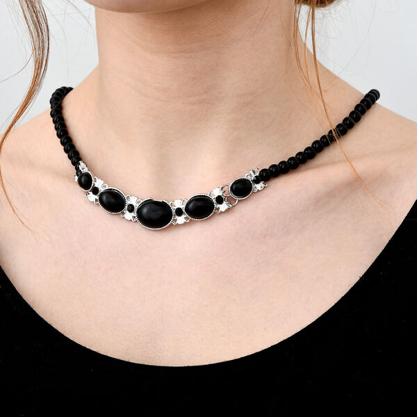 Beads of Grace schwarze Achat-Halskette image number 3
