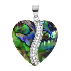 Abalone Muschel Anhänger 925 Silber ca. 0,01 ct.