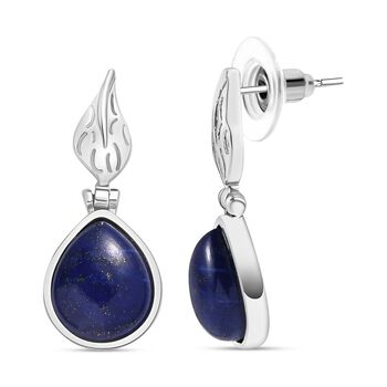 Lapislazuli Ohrringe  Edelstahl ca. 11.43 ct