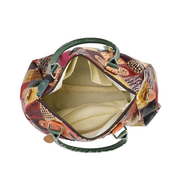 Chaos by Elsie -  Echtleder Handtasche mit RFID-Schutz, Glänzendes Krokodil-Prägungsmuster, 33x17x20 cm image number 5