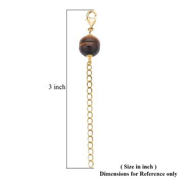 TOUCH und LOCK gelber Tigerauge-Karabiner-Magnetverschluss mit Extender - 2 ct.