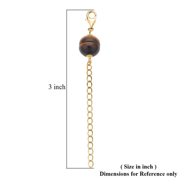 TOUCH und LOCK gelber Tigerauge-Karabiner-Magnetverschluss mit Extender - 2 ct. image number 2