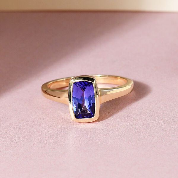 Premium Tansanit Ring, 585 Gold (Größe 20.00) ca. 1,23 ct image number 2