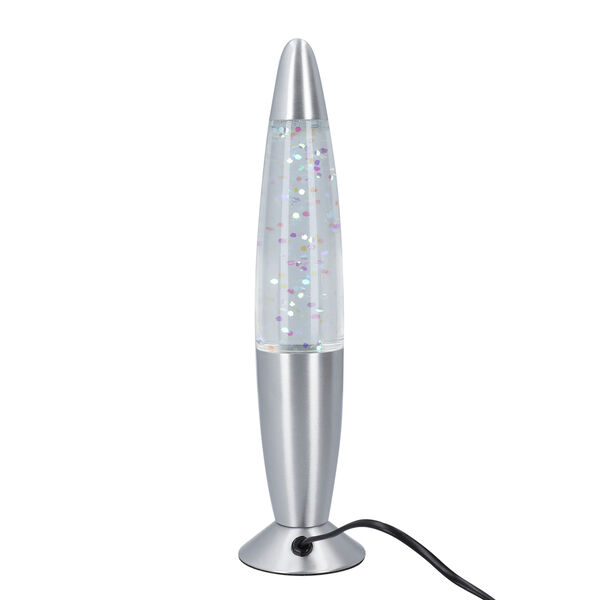 HOMESMART - dekorative Glitzerlampe mit entspannendem Lichtspiel, H&ouml;he 33,5 cm, Transparent image number 4