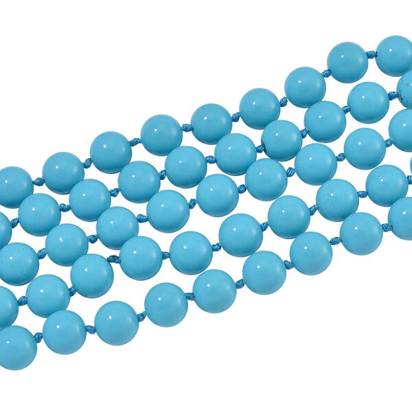 Mehrsträngige Sleeping Beauty Muschelkernperlen-Halskette, 255 cm image number 3