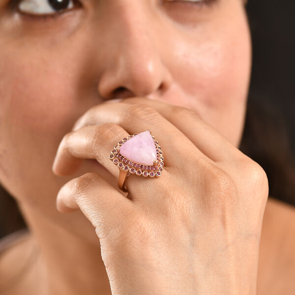EverTrue Kunzit und Orissa Rose Granat Ring - 11,78 ct. image number 3