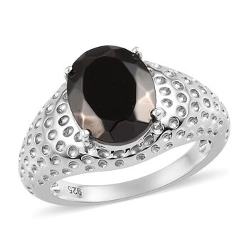 Elite Shungit Ring 925 Silber platiniert  ca. 1,61 ct