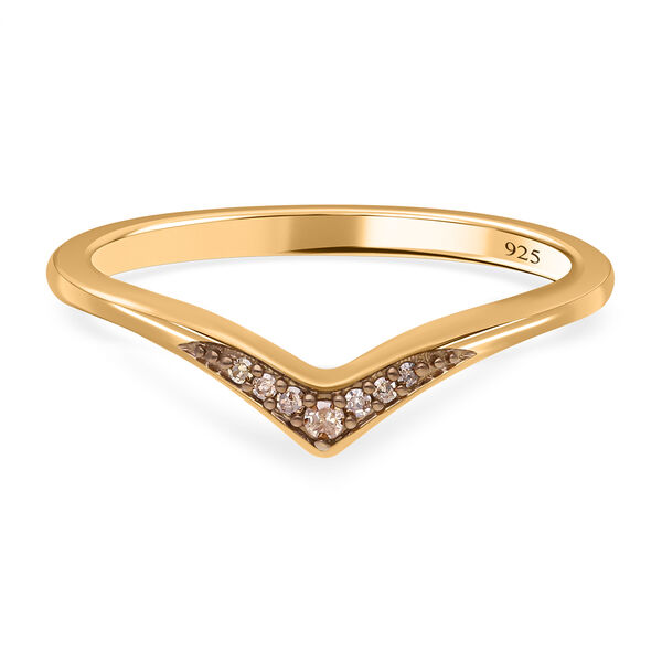 Ring mit Champagner Diamantakzenten