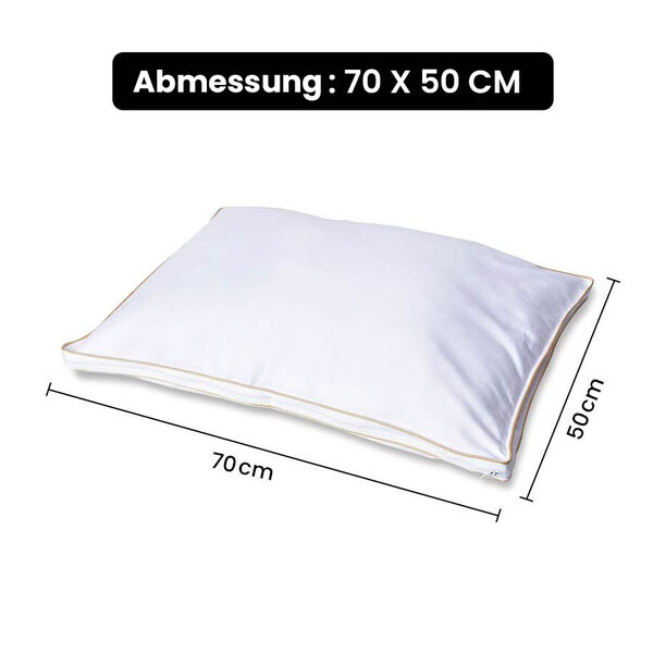 Kissenbezug, Satin Gold Paspel, Mikrofaser Oberseite image number 3