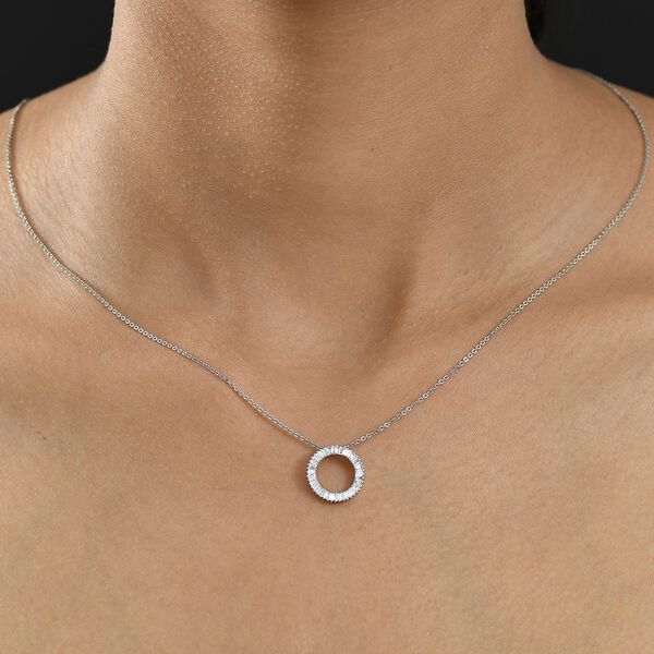 VS Diamant Lebenskreis Anh&auml;nger in 950 Platin - 0,35 ct. image number 2