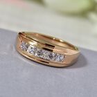 LUSTRO STELLA Hergestellt mit ZIRKONIA Ring 925 Silber 585 Vergoldet (Größe 20.00) ca. 2,18 ct image number 1