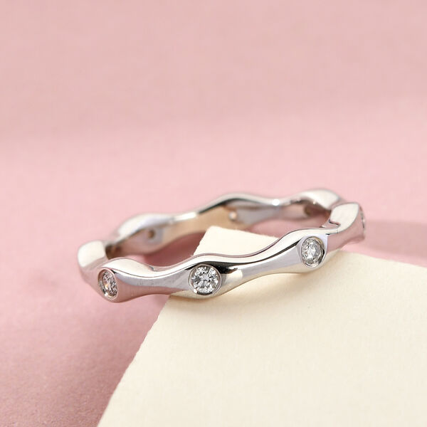 Diamant Ring 925 Silber platiniert  ca. 0,20 ct image number 2