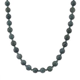 D'Joy Natürlicher Olmek Jadeit Halskette ca. Flexibles cm 925 Silber rhodiniert ca. 400.00 ct