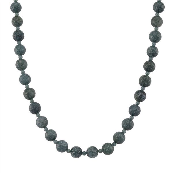 D'Joy Natürlicher Olmek Jadeit Halskette ca. Flexibles cm 925 Silber rhodiniert ca. 400.00 ct image number 0