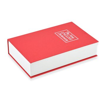 Buch Safe, Stahlbox, mit Zahlenschloss, 23.5 x 15.5 x 5.5 cm, Rot