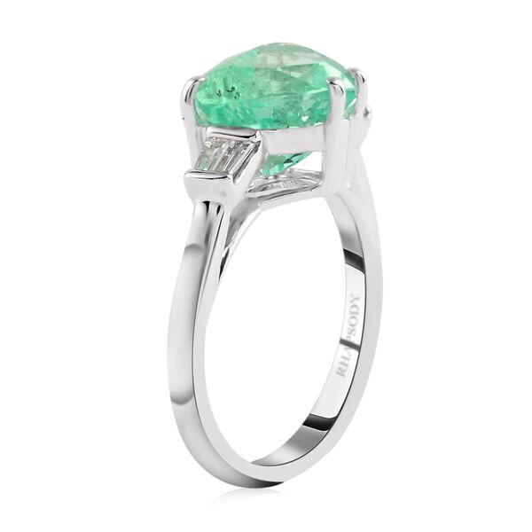 RHAPSODY AAAA Kolumbianischer Smaragd und VS Diamant Ring in 950 Platin - 1,71 ct. image number 3