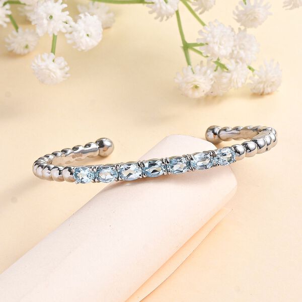 Himmelblauer Topas-Armreif, 19 cm - 6,81 ct. image number 2